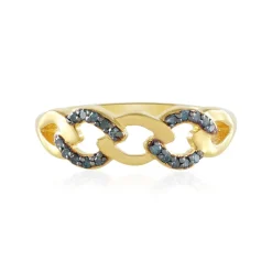 Blauer SI1 Diamant-Silberring