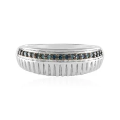 Blauer SI1 Diamant-Silberring