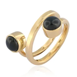 Blauer Stern-Saphir-Silberring (de Melo)