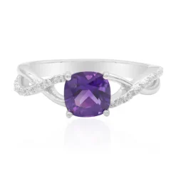 Bolivianischer Amethyst-Silberring