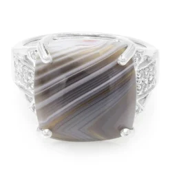 Botswana-Achat-Silberring