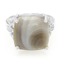 Botswana-Achat-Silberring