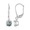 Brasilianischer Aquamarin-Silberohrringe