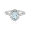 Brasilianischer Aquamarin-Silberring