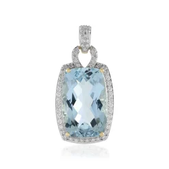 Brasilianischer Aquamarin-Goldanhänger (SUHANA)