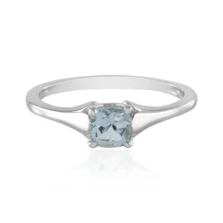 Brasilianischer Aquamarin-Silberring