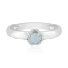 Brasilianischer Aquamarin-Silberring