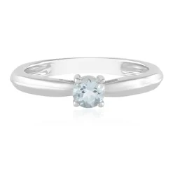 Brasilianischer Aquamarin-Silberring