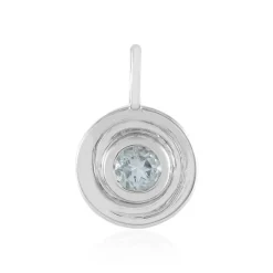 Brasilianischer Aquamarin-Silberanhänger