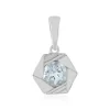 Brasilianischer Aquamarin-Silberanhänger