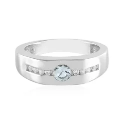 Brasilianischer Aquamarin-Silberring