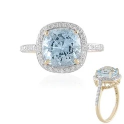 Brasilianischer Aquamarin-Goldring (SUHANA)
