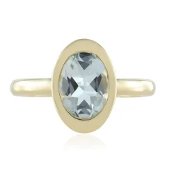 Brasilianischer Aquamarin-Goldring