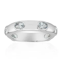 Brasilianischer Aquamarin-Silberring