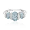Brasilianischer Aquamarin-Silberring