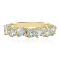 Brasilianischer Aquamarin-Silberring