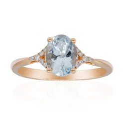 Brasilianischer Aquamarin-Goldring