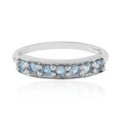 Brasilianischer Aquamarin-Silberring