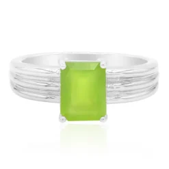 Brasilianischer Grüner Opal-Silberring