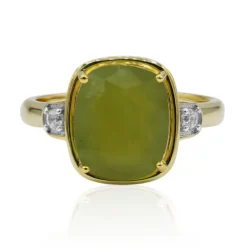 Brasilianischer Grüner Opal-Goldring (Tenner Diniz)