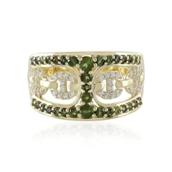 Brasilianischer Grüner Turmalin-Goldring (de Melo)