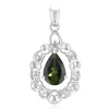 Brasilianischer Grüner Turmalin-Silberanhänger