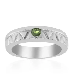 Brasilianischer Grüner Turmalin-Silberring (Pallanova)