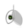 Brasilianischer Grüner Turmalin-Silberanhänger (Pallanova)