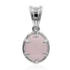 Brasilianischer Kunzit-Silberanhänger