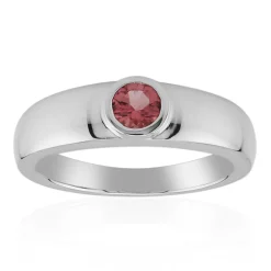 Brasilianischer Pinkfarbener Turmalin-Silberring (Pallanova)