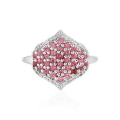 Brasilianischer Pinkfarbener Turmalin-Silberring