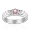 Brasilianischer Pinkfarbener Turmalin-Silberring (Pallanova)