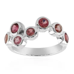 Brasilianischer Pinkfarbener Turmalin-Silberring (Pallanova)