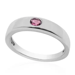 Brasilianischer Pinkfarbener Turmalin-Silberring