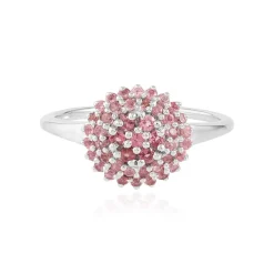 Brasilianischer Pinkfarbener Turmalin-Silberring