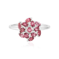 Brasilianischer Pinkfarbener Turmalin-Silberring
