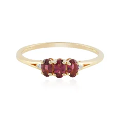 Brasilianischer Pinkfarbener Turmalin-Silberring