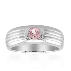Brasilianischer Pinkfarbener Turmalin-Silberring (Pallanova)