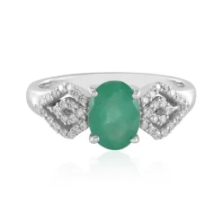 Brasilianischer Smaragd-Goldring (AMAYANI)