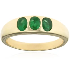 Brasilianischer Smaragd-Goldring (CUSTODANA)