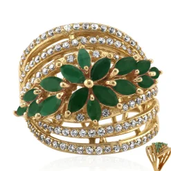 Brasilianischer Smaragd-Silberring