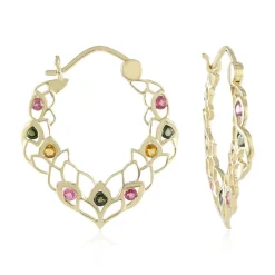 Brasilianischer Turmalin-Goldohrringe (Ornaments by de Melo)