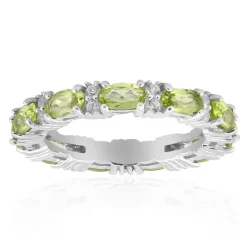 Burmesischer Peridot-Silberring