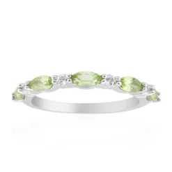 Burmesischer Peridot-Silberring