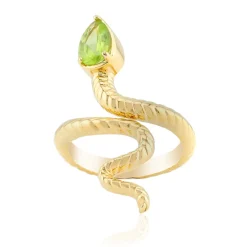 Burmesischer Peridot-Silberring