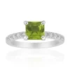 Burmesischer Peridot-Silberring