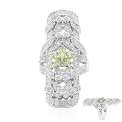 Burmesischer Peridot-Silberring