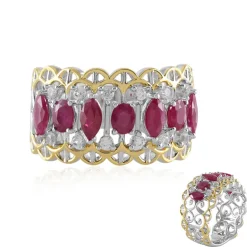 Burmesischer Rubin-Silberring (Gems en Vogue)