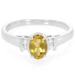 Champagner-Quarz-Silberring