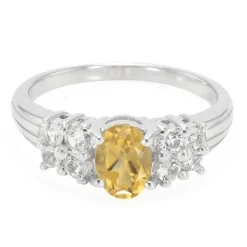 Champagner-Quarz-Silberring